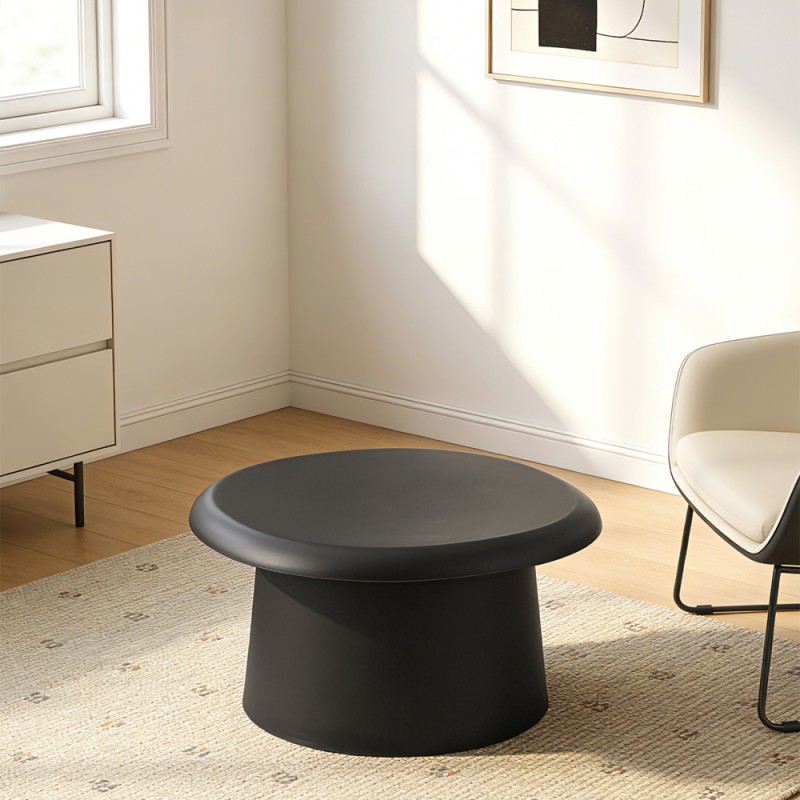 RIVVA COFFEE TABLE ΜΑΥΡΟ 70x70x39cm