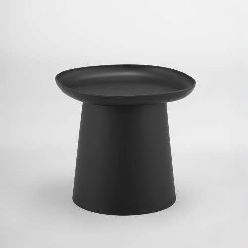 PLATE COFFEE TABLE ΜΑΥΡΟ 50x50x47.5cm