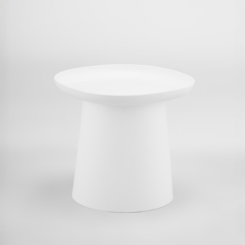 PLATE COFFEE TABLE ΛΕΥΚΟ 50x50x47.5cm