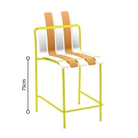 Σετ-4Τεμ.KIOSK ΣΚΑΜΠΟ BAR ΛΕΥΚΟ ΠΟΡΤΟΚΑΛΙ 54x40.5x110cm