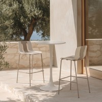 Σετ-4Τεμ.ART ΣΚΑΜΠΟ BAR ΜΠΕΖ OFF WHITE 51x44x105cm