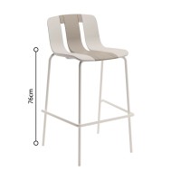Σετ-4Τεμ.ART ΣΚΑΜΠΟ BAR ΜΠΕΖ OFF WHITE 51x44x105cm