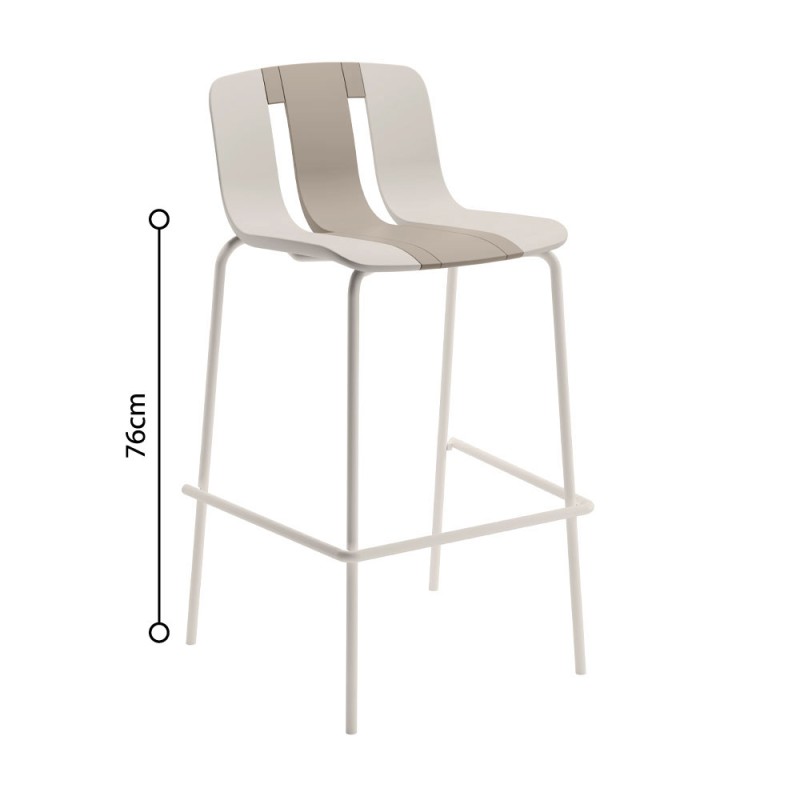 Σετ-4Τεμ.ART ΣΚΑΜΠΟ BAR ΜΠΕΖ OFF WHITE 51x44x105cm