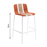 Σετ-4Τεμ.ART ΣΚΑΜΠΟ BAR TERRACOTTA MOCCA 51x44x105cm
