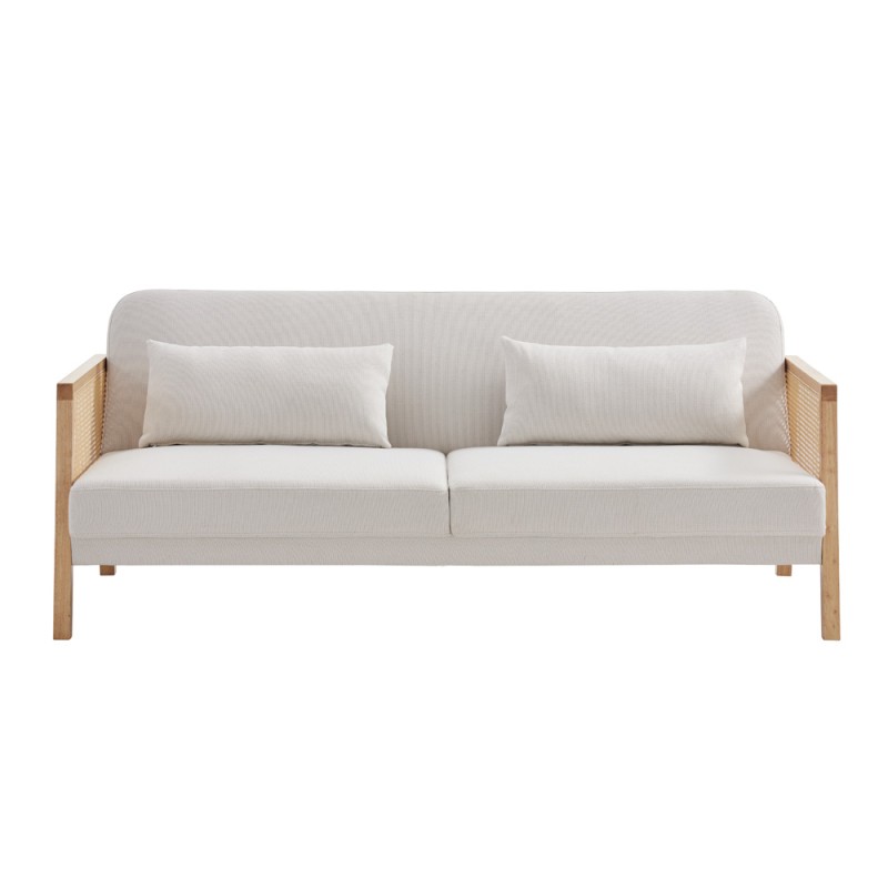 AMMOS ΚΑΝΑΠΕΣ ΚΡΕΒΑΤΙ 3ΘΕΣΙΟΣ OFF WHITE 196x82x81cm