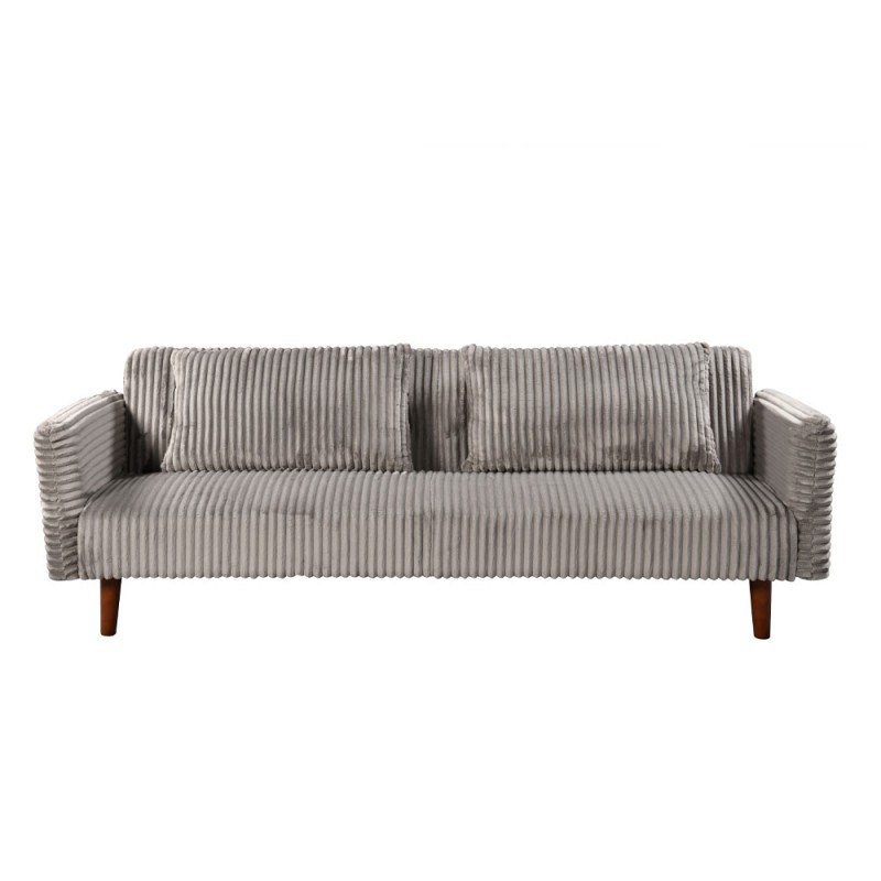 COTTLE ΚΑΝΑΠΕΣ ΚΡΕΒΑΤΙ 3ΘΕΣΙΟΣ ΓΚΡΙ ΑΝΟΙΧΤΟ 213x79x73cm