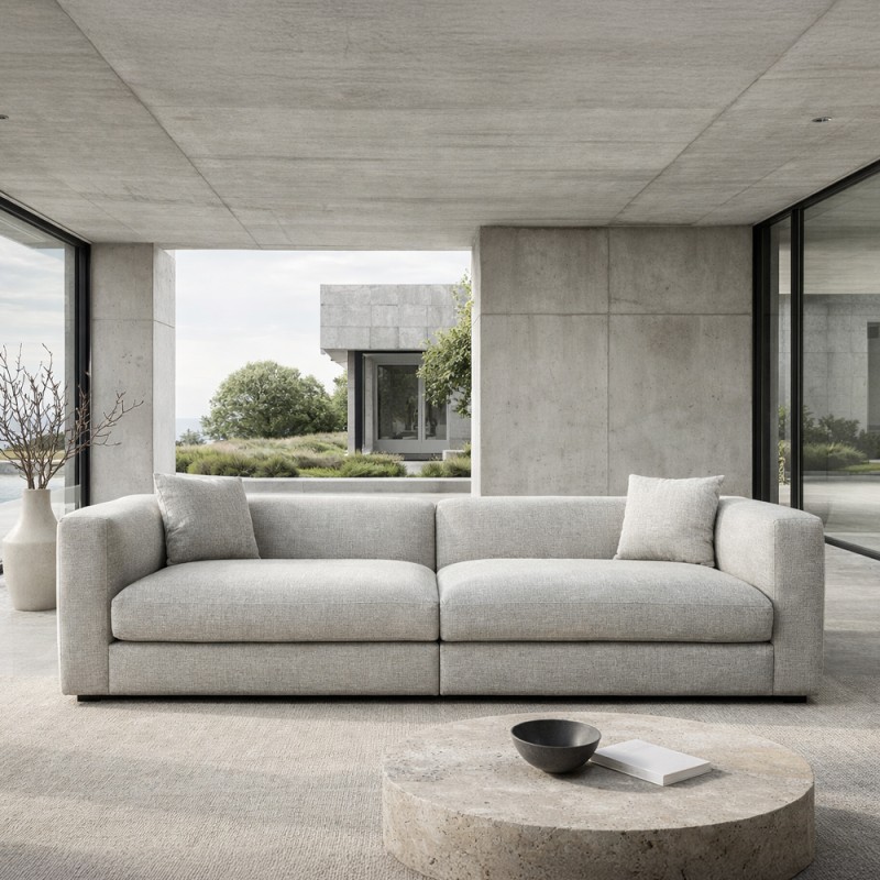 ALBA ΚΑΝΑΠΕΣ 3ΘΕΣΙΟΣ OFF WHITE 256x88x70cm