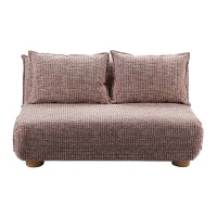 FUTON ΚΑΝΑΠΕΣ ΚΡΕΒΑΤΙ 2ΘΕΣΙΟΣ ΑΝΑΔΙΠΛΟΥΜΕΝΟΣ TERRACOTTA BEIGE ΜΕ PATTERN 141x87x76cm