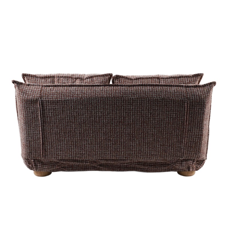 FUTON ΚΑΝΑΠΕΣ ΚΡΕΒΑΤΙ 2ΘΕΣΙΟΣ ΑΝΑΔΙΠΛΟΥΜΕΝΟΣ TERRACOTTA BEIGE ΜΕ PATTERN 141x87x76cm