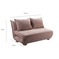 FUTON ΚΑΝΑΠΕΣ ΚΡΕΒΑΤΙ 2ΘΕΣΙΟΣ ΑΝΑΔΙΠΛΟΥΜΕΝΟΣ TERRACOTTA BEIGE ΜΕ PATTERN 141x87x76cm