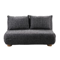 FUTON ΚΑΝΑΠΕΣ ΚΡΕΒΑΤΙ 2ΘΕΣΙΟΣ ΑΝΑΔΙΠΛΟΥΜΕΝΟΣ ΓΚΡΙ ΜΑΥΡΟ ΜΕ PATTERN 141x87x76cm