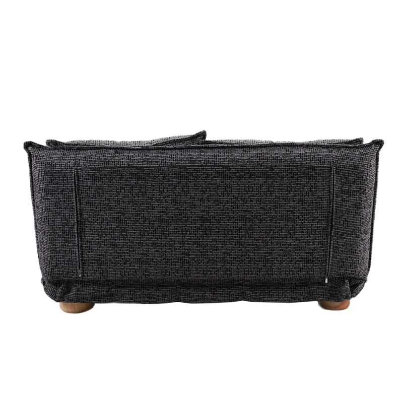 FUTON ΚΑΝΑΠΕΣ ΚΡΕΒΑΤΙ 2ΘΕΣΙΟΣ ΑΝΑΔΙΠΛΟΥΜΕΝΟΣ ΓΚΡΙ ΜΑΥΡΟ ΜΕ PATTERN 141x87x76cm
