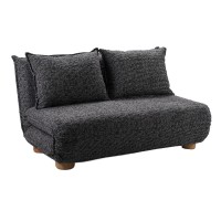 FUTON ΚΑΝΑΠΕΣ ΚΡΕΒΑΤΙ 2ΘΕΣΙΟΣ ΑΝΑΔΙΠΛΟΥΜΕΝΟΣ ΓΚΡΙ ΜΑΥΡΟ ΜΕ PATTERN 141x87x76cm