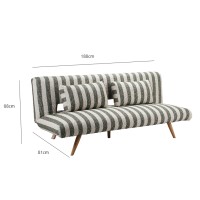 LA SPEZIA ΚΑΝΑΠΕΣ ΚΡΕΒΑΤΙ 3ΘΕΣΙΟΣ OFF WHITE ΛΑΔΙ 188x81x88cm