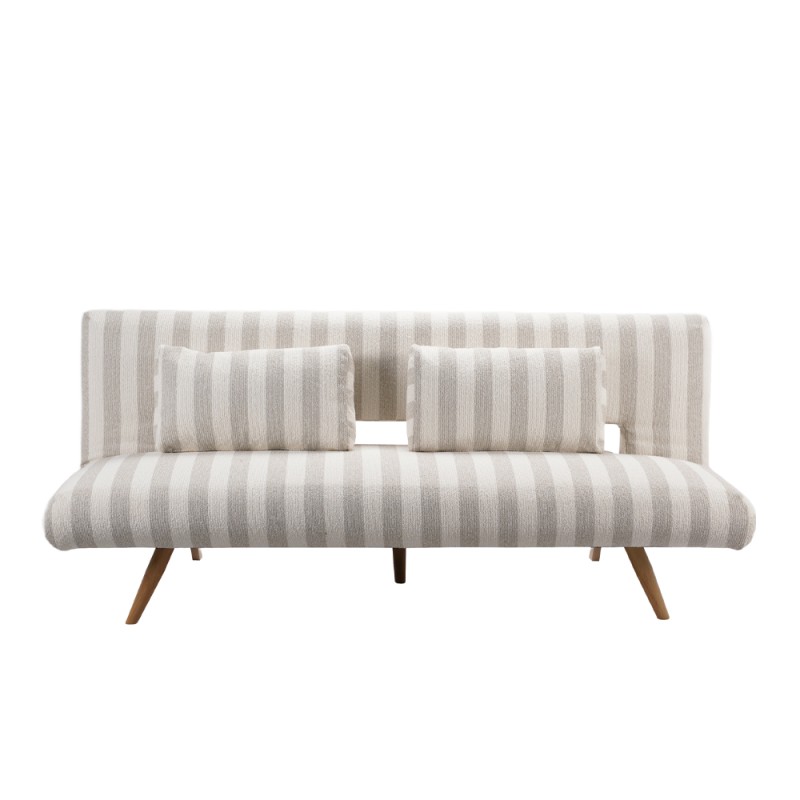 LA SPEZIA ΚΑΝΑΠΕΣ ΚΡΕΒΑΤΙ 3ΘΕΣΙΟΣ OFF WHITE BEIGE 188x81x88cm