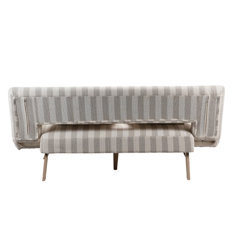 LA SPEZIA ΚΑΝΑΠΕΣ ΚΡΕΒΑΤΙ 3ΘΕΣΙΟΣ OFF WHITE BEIGE 188x81x88cm