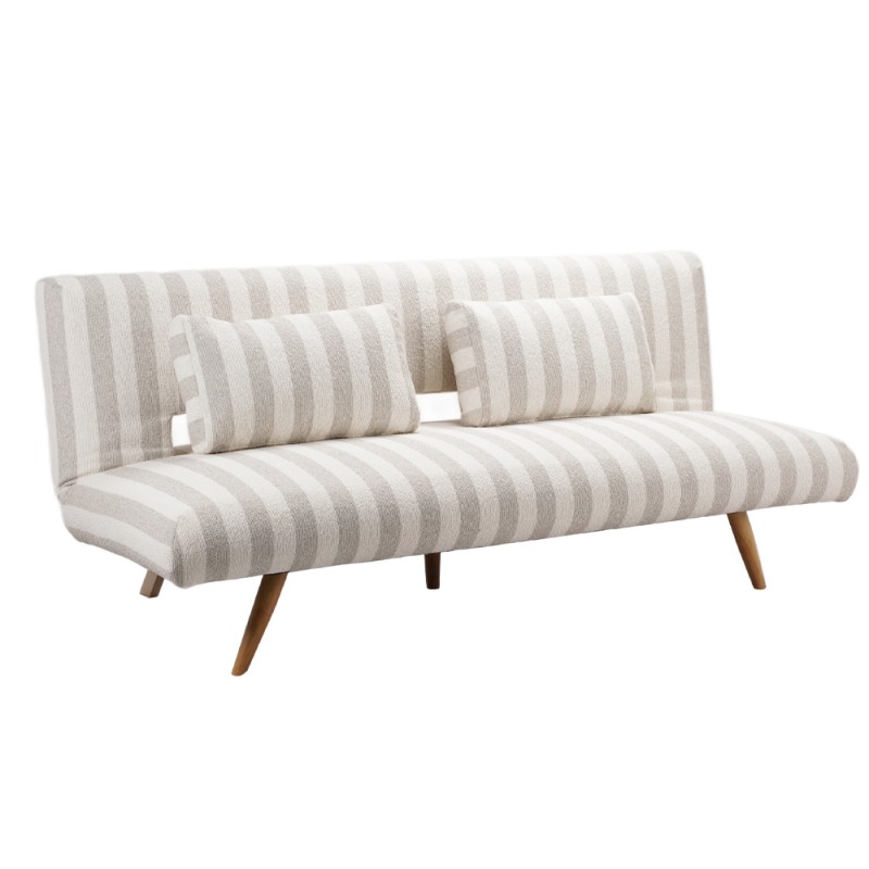 LA SPEZIA ΚΑΝΑΠΕΣ ΚΡΕΒΑΤΙ 3ΘΕΣΙΟΣ OFF WHITE BEIGE 188x81x88cm