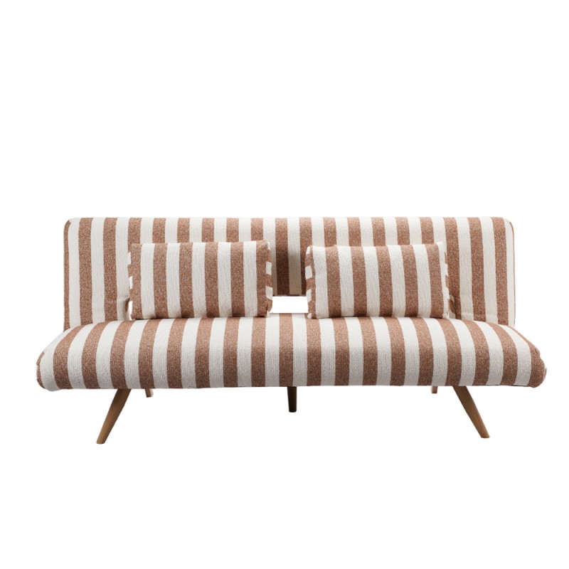 LA SPEZIA ΚΑΝΑΠΕΣ ΚΡΕΒΑΤΙ 3ΘΕΣΙΟΣ OFF WHITE TERRACOTTA 188x81x88cm