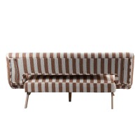 LA SPEZIA ΚΑΝΑΠΕΣ ΚΡΕΒΑΤΙ 3ΘΕΣΙΟΣ OFF WHITE TERRACOTTA 188x81x88cm