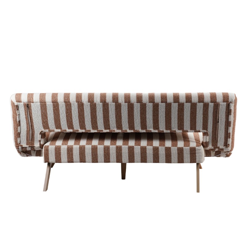 LA SPEZIA ΚΑΝΑΠΕΣ ΚΡΕΒΑΤΙ 3ΘΕΣΙΟΣ OFF WHITE TERRACOTTA 188x81x88cm