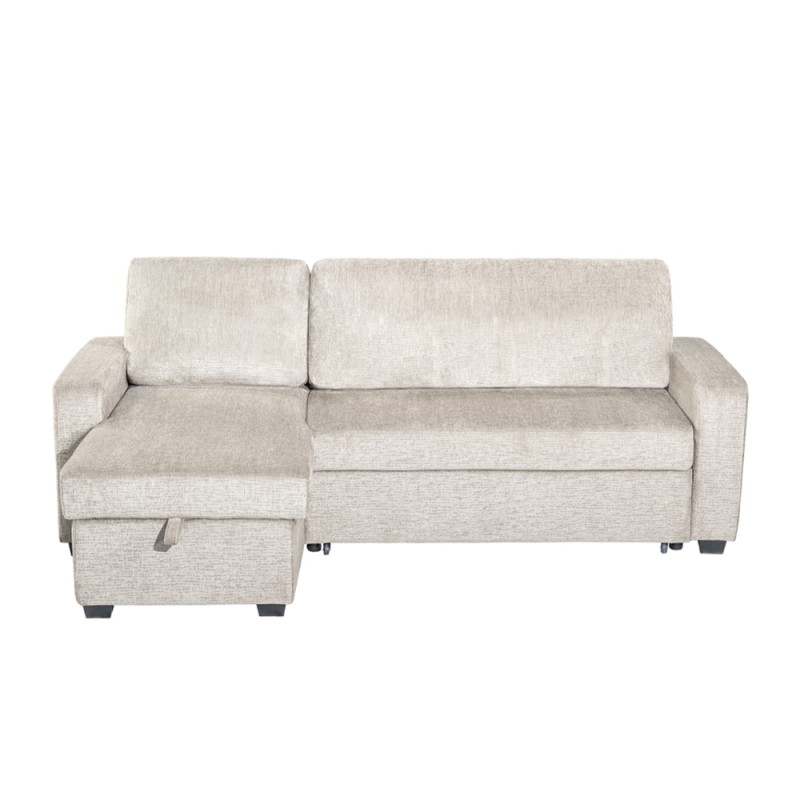 TRESOR ΚΑΝΑΠΕΣ ΚΡΕΒΑΤΙ ΓΩΝΙΑ ΑΝΑΣΤΡΕΨΙΜΗ OFF WHITE 223x145x91cm
