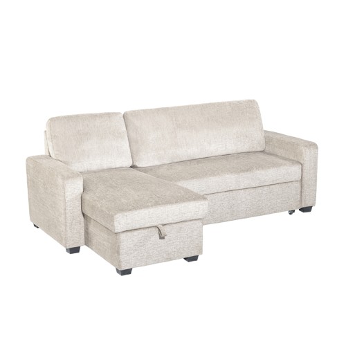 TRESOR ΚΑΝΑΠΕΣ ΚΡΕΒΑΤΙ ΓΩΝΙΑ ΑΝΑΣΤΡΕΨΙΜΗ OFF WHITE 223x145x91cm