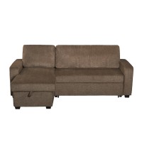 TRESOR ΚΑΝΑΠΕΣ ΚΡΕΒΑΤΙ ΓΩΝΙΑ ΑΝΑΣΤΡΕΨΙΜΗ ΚΑΦΕ 223x145x91cm