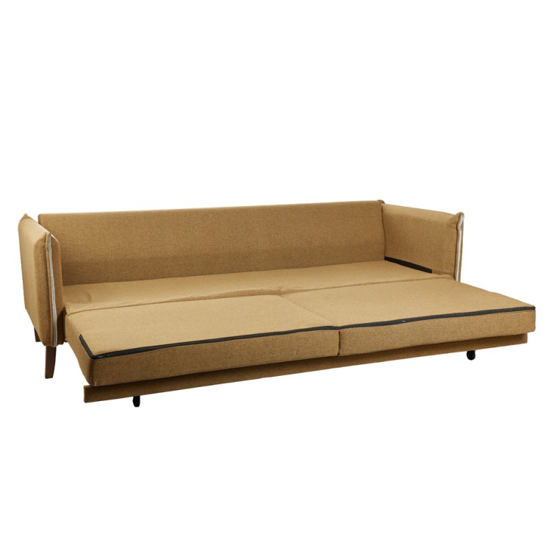 COMMODO ΚΑΝΑΠΕΣ ΚΡΕΒΑΤΙ 3ΘΕΣΙΟΣ CAMEL NEVE 17 BEIGE NEVE 13 230x81x88cm