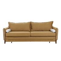 COMMODO ΚΑΝΑΠΕΣ ΚΡΕΒΑΤΙ 3ΘΕΣΙΟΣ CAMEL NEVE 17 BEIGE NEVE 13 230x81x88cm
