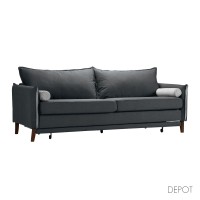 COMMODO ΚΑΝΑΠΕΣ ΚΡΕΒΑΤΙ 3ΘΕΣΙΟΣ ΑΝΘΡΑΚΙ NEVE 97 ΓΚΡΙ NEVE 83 230x81x88cm