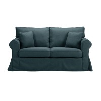 ASHLEY ΚΑΝΑΠΕΣ 2ΘΕΣΙΟΣ ΜΕ ΑΠΟΣΥΡΟΜΕΝΟ ΜΠΛΕ TWIST 13 173x85x95cm