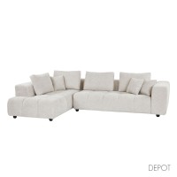 TOMOS ΚΑΝΑΠΕΣ ΓΩΝΙΑ ΑΡΙΣΤΕΡΗ BEIGE LEGASY 15 298x200x85cm
