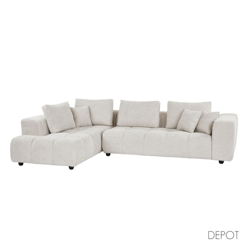 TOMOS ΚΑΝΑΠΕΣ ΓΩΝΙΑ ΑΡΙΣΤΕΡΗ BEIGE LEGASY 15 298x200x85cm