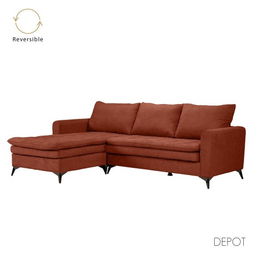 SCANDALO ΚΑΝΑΠΕΣ ΓΩΝΙΑ ΑΝΑΣΤΡΕΨΙΜΗ TERRACOTTA ASTI 22 265x188x99cm