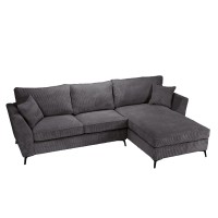 BOEL ΚΑΝΑΠΕΣ ΓΩΝΙΑ ΔΕΞΙΑ ΓΚΡΙ LINCOLN 90 280x170x92cm