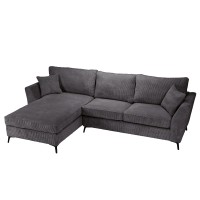 BOEL ΚΑΝΑΠΕΣ ΓΩΝΙΑ ΑΡΙΣΤΕΡΗ ΓΚΡΙ LINCOLN 90 280x170x92cm