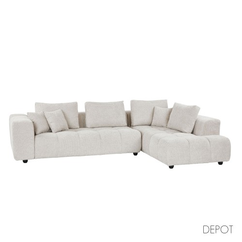 TOMOS ΚΑΝΑΠΕΣ ΓΩΝΙΑ ΔΕΞΙΑ BEIGE LEGASY 15 298x200x85cm