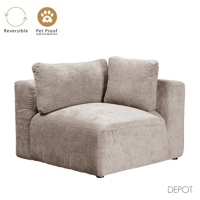 BOX ΠΟΛΥΘΡΟΝΑ ΜΕ ΜΠΡΑΤΣΟ ΑΝΑΣΤΡΕΨΙΜΗ BEIGE VOGUE 2 107x107x85cm