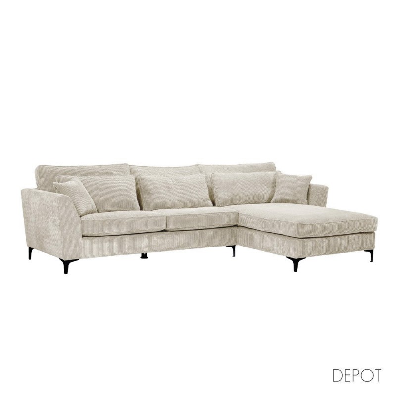 FOREVER ΚΑΝΑΠΕΣ ΓΩΝΙΑ ΔΕΞΙΑ BEIGE LINCOLN 03 316x185x92cm