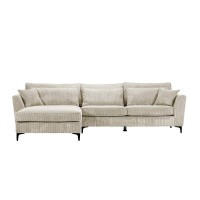 FOREVER ΚΑΝΑΠΕΣ ΓΩΝΙΑ ΑΡΙΣΤΕΡΗ BEIGE LINCOLN 03 316x185x92cm