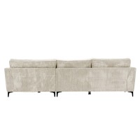 FOREVER ΚΑΝΑΠΕΣ ΓΩΝΙΑ ΑΡΙΣΤΕΡΗ BEIGE LINCOLN 03 316x185x92cm