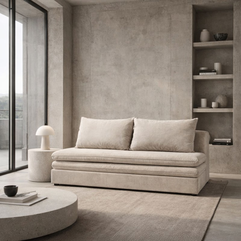 GIRASOLE ΚΑΝΑΠΕΣ ΚΡΕΒΑΤΙ 3ΘΕΣΙΟΣ BEIGE ASTI 1 200x87x90cm