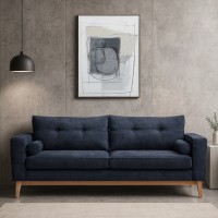 LUSSO ΚΑΝΑΠΕΣ ΚΡΕΒΑΤΙ 3ΘΕΣΙΟΣ ΜΠΛΕ LINO 89 218x85x87cm