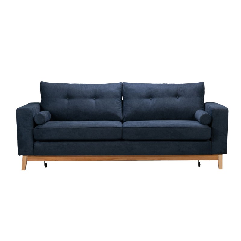 LUSSO ΚΑΝΑΠΕΣ ΚΡΕΒΑΤΙ 3ΘΕΣΙΟΣ ΜΠΛΕ LINO 89 218x85x87cm