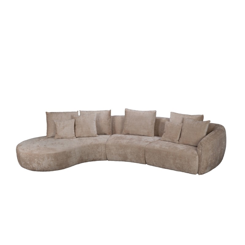 CURVO ΚΑΝΑΠΕΣ ΓΩΝΙΑ ΑΡΙΣΤΕΡΗ BEIGE CREMONA 14 412x162x92cm