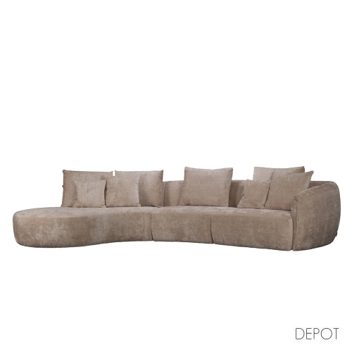 CURVO ΚΑΝΑΠΕΣ ΓΩΝΙΑ ΑΡΙΣΤΕΡΗ BEIGE CREMONA 14 412x162x92cm