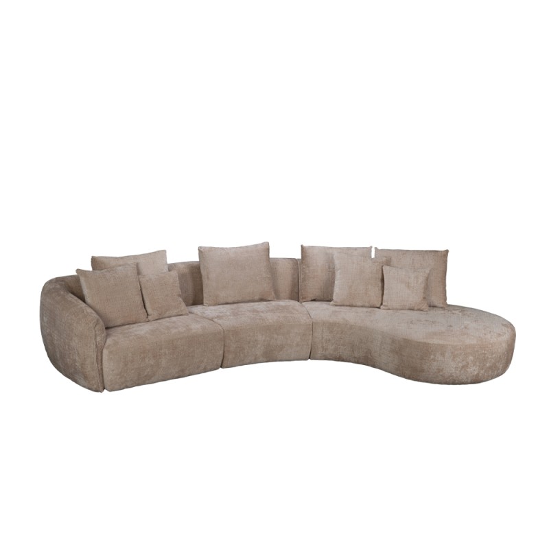 CURVO ΚΑΝΑΠΕΣ ΓΩΝΙΑ ΔΕΞΙΑ BEIGE CREMONA 14 412x162x92cm