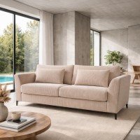 COCOON ΚΑΝΑΠΕΣ ΚΡΕΒΑΤΙ 3ΘΕΣΙΟΣ BEIGE LINCOLN D 03 208x94x92cm