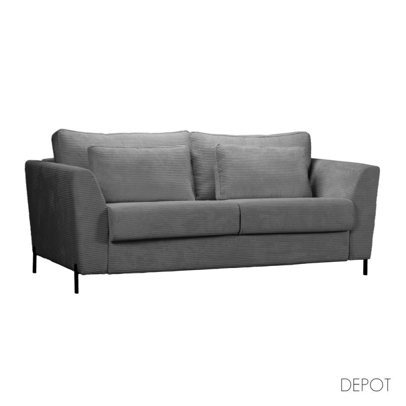 COCOON ΚΑΝΑΠΕΣ ΚΡΕΒΑΤΙ 3ΘΕΣΙΟΣ ΓΚΡΙ LINCOLN D 90 208x94x92cm