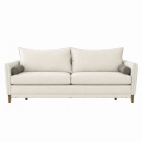 COMMODO ΚΑΝΑΠΕΣ ΚΡΕΒΑΤΙ 3ΘΕΣΙΟΣ OFF WHITE NEVE 02 ΚΑΦΕ NEVE 16 230x81x88cm